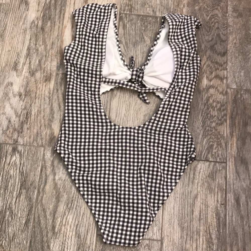 Jessica Simpson gingham bow knot bathing suit - Picture 3 of 4